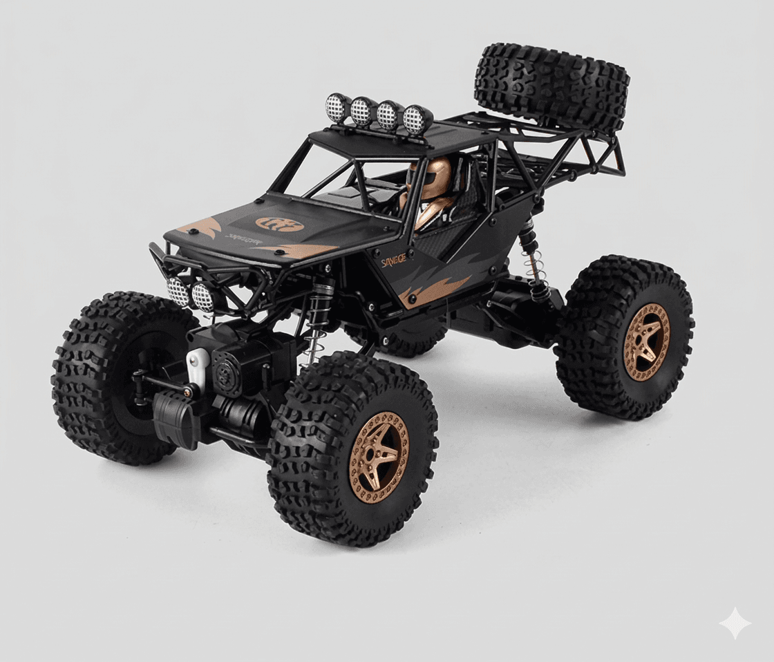 Metal Alloy Die Cast RC Climbing Car - Black for kids in Kuwait
